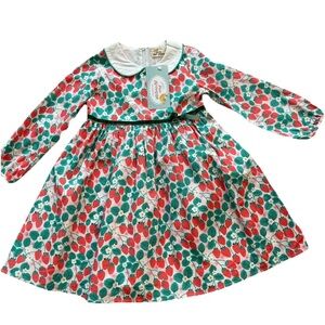 🆕Little Miss Marmalade NWT long sleeve all cotton girls size 8 Strawberry print
